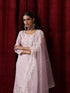 3 Pc Suit - Lilac Cotton Silk Embroidered Kurta with Cotton Pant and Chanderi Embroidered Dupatta